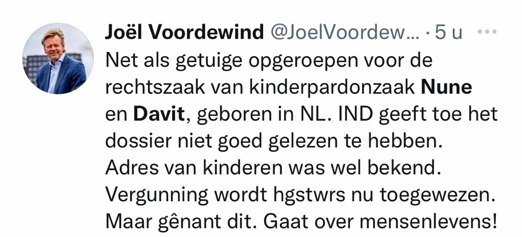 Nunë en Davit Tweet Joël Voordewind 30 sep 2021 Nunë en Davit Tweet Joël Voordewind 30 sep 2021